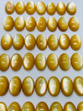 Yellow MOP Oval Cabs • 8x10/ 8x12 mm Size • AAA Quality • Mother of Pearl Cabochons