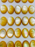 Yellow MOP Oval Cabs • 10X14/ 12X16 mm Size • AAA Quality • Mother of Pearl Cabochons