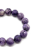 Charoite Bracelet• size 14mm • Code N2 • Length 7.5 Inch •Weight 56.3 gm Natural Charoite Round Bracelet • Charoite Jewelry