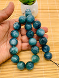Kyanite Bicolor Round Beads - 18 mm Size - Code #K2 - AAA Quality - Length 40 cm- Natural Kyanite Round Beads