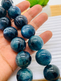 Kyanite Bicolor Round Beads - 19 mm Size - Code #K5 - AAA Quality - Length 40 cm- Natural Kyanite Round Beads