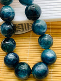 Kyanite Bicolor Round Beads - 19 mm Size - Code #K5 - AAA Quality - Length 40 cm- Natural Kyanite Round Beads