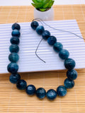 Kyanite Bicolor Round Beads - 19 mm Size - Code #K5 - AAA Quality - Length 40 cm- Natural Kyanite Round Beads