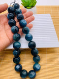 Kyanite Bicolor Round Beads - 19 mm Size - Code #K5 - AAA Quality - Length 40 cm- Natural Kyanite Round Beads