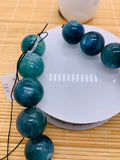 Kyanite Bicolor Round Beads - 20 mm Size - Code #K7 - AAA Quality - Length 40 cm- Natural Kyanite Round Beads