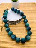 Kyanite Bicolor Round Beads - 20 mm Size - Code #K7 - AAA Quality - Length 40 cm- Natural Kyanite Round Beads