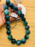 Kyanite Bicolor Round Beads - 20 mm Size - Code #K7 - AAA Quality - Length 40 cm- Natural Kyanite Round Beads