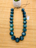 Kyanite Bicolor Round Beads - 21-22 mm Size - Code #K10 - AAA Quality - Length 40 cm- Natural Kyanite Round Beads