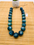 Kyanite Bicolor Round Beads - 21-22 mm Size - Code #K10 - AAA Quality - Length 40 cm- Natural Kyanite Round Beads