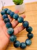 Kyanite Bicolor Round Beads - 19 mm Size - Code #K4 - AAA Quality - Length 40 cm- Natural Kyanite Round Beads