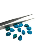 Blue Opalina Pear Cabs-Size 6x9 MM - Natural Opalina Cabochons - Pack of 5 Piece Origin chili- AAA Quality