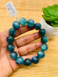 Kyanite Bicolor Bracelet - 15.5 mm Size - Code #D28 - AAAA Quality - Length 7.5 Inch- Natural Kyanite Round Bracelet
