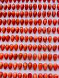 Spiny Oyster Shell Pear Cabs • 3x5 mm Size • Pack of 5 Piece • Red Color • AAA Quality • Natural Shell Cabochon