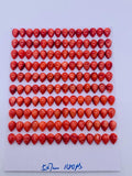 Spiny Oyster Shell Pear Cabs • 5x7 mm Size • Pack of 4 Pcs • Red Color • AAA Quality • Natural Shell Cabochon •