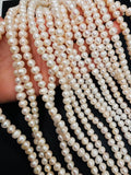 White Freshwater Pearl Potato shape . size 7-8 MM , Cultured Pearl . Length 16 Inch