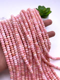 6mm Queen Conch Shell Roundel Beads • Length 40 cm • AAA Quality • Natural Pink Queen Conch Shell Rondelle Beads