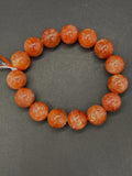 Sunstone Bracelet 15 mm size- Code #V16 -AAA Quality -Weight 66.2 gm Natural Sunstone Round Bracelet - Length 7.5 Inch