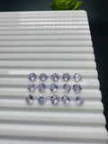 6 mm Lavender Quartz Round Cut - Pack of 4 Pcs - Light Lavender Color - AAA Quality
