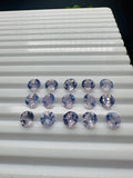 6 mm Lavender Quartz Round Cut - Pack of 4 Pcs - Light Lavender Color - AAA Quality