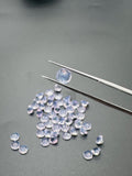 6 mm Lavender Quartz Round Cut - Pack of 4 Pcs - Light Lavender Color - AAA Quality
