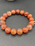 Sunstone Bracelet 12 mm size- Code #V24 -AAA Quality -Weight 41.5 gm gm Natural Sunstone Round Bracelet - Length 7.5 Inch
