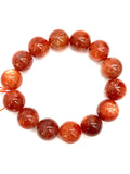 Sunstone Bracelet 15 mm size- Code #V22 -AAA Quality -Weight 70.3 gm gm Natural Sunstone Round Bracelet - Length 7.5 Inch