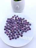 8MM Wampum Quahog Shell Round Cabs • Pack of 4 Piece • AAA Quality • Natural Wampum Shell Cabochon • Purple Color• Flat Back