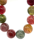 Tourmaline Bracelet- 15 mm Size - Code T1 - AAA Quality -Weight 85.7 gm Natural Multi Tourmaline Round Bracelet - Length 7.5 Inch