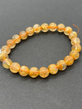 Golden Rutile Bracelet • 8mm Size • Code Q5• Weight 16.8 gm - 4A Quality • Natural Rutilated Quartz Bracelet