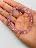 Lavender Quartz Bracelet 8 mm Size, AAA Quality- 7.5'' Length-code 0.MX- Natural Lavender Quartz Round Bracelet. origin Brazil. weight 18-GM