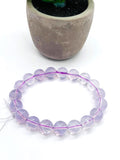 Lavender Quartz Bracelet 8 mm Size -code-0.TE - AAA Quality- 7.5'' Length-- Natural Lavender Quartz Round Bracelet