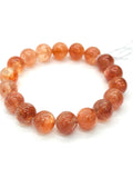 Sunstone Bracelet 10.5 mm size- Code #U2 -AAA Quality -Weight 30.2 gm Natural Sunstone Round Bracelet - Length 7.5 Inch