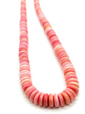 Queen Conch Shell Roundel Beads • 6 TO 12 mm Graduate Size • Length 40 cm • AAAA Quality • Natural Pink Queen Conch Shell Beads,