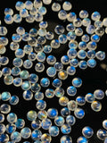 Rainbow Moonstone Cabs 3-3.5 mm - Pack of 8 Pcs - 5A Quality - Blue Fire Moonstone Cabochons-