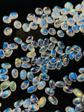 Rainbow Moonstone Oval Cabs 3x5 - Pack of 8 Pcs- 5A Quality- Blue Flash Moonstone Cabochons