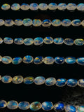 Rainbow Moonstone Oval Cabs 5x7 mm - Pack of 5 Pcs- 5A Quality- Blue Flash Moonstone Cabochons