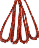 Coral Rondelle beads 6-14 size - Length 16 Inch - Natural Coral Roundel beads. graduated size 6-14mm.