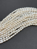 Pearl Rice 2-2.5MM Beads, 16 Inch Strand , Freshwater cultured Pearl, small size pearl.