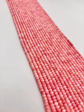 Queen Conch Shell Roundel Beads • 4 mm Size • Length 40 cm • AAA Quality • Natural Pink Queen Conch Shell Beads
