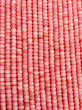 Queen Conch Shell Roundel Beads • 4 mm Size • Length 40 cm • AAA Quality • Natural Pink Queen Conch Shell Beads