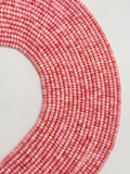 Queen Conch Shell Roundel Beads • 4 mm Size • Length 40 cm • AAA Quality • Natural Pink Queen Conch Shell Beads