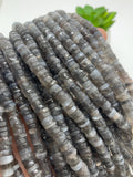 Grey Moonstone Faceted Heishi 6 / 6-6.5 mm - AAA Quality - Length 16 Inch - Moonstone Heishi Tyre Beads