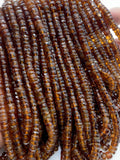 Hessonite Garnet faceted Heishi 4.5 / 5 mm - Length 16" - Hessonite Garnet Heishi Tyre Beads