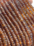 Hessonite Garnet faceted Heishi 4.5 / 5 mm - Length 16" - Hessonite Garnet Heishi Tyre Beads