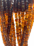 Hessonite Garnet faceted Heishi 4.5 / 5 mm - Length 16" - Hessonite Garnet Heishi Tyre Beads
