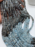Moss Aquamarine Roundel Beads - 4/ 4.5 mm- Length 14 " - AAA Quality- Natural Moss Aquamarine Rondelle Beads