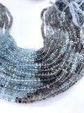 Moss Aquamarine Roundel Beads - 4/ 4.5 mm- Length 14 " - AAA Quality- Natural Moss Aquamarine Rondelle Beads