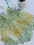 Prehnite Faceted Heishi Beads 6 mm- Length 16 Inch - AAA Quality - Natural Prehnite Faceted Heishi Tyre Beads
