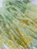 Prehnite Faceted Heishi Beads 6 mm- Length 16 Inch - AAA Quality - Natural Prehnite Faceted Heishi Tyre Beads