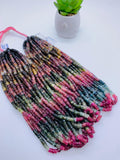 Tourmaline Faceted Heishi Beads 5 / 5.5 mm - AAA Quality - Length 16 Inch - Natural Tourmaline Heishi Tyre Beads